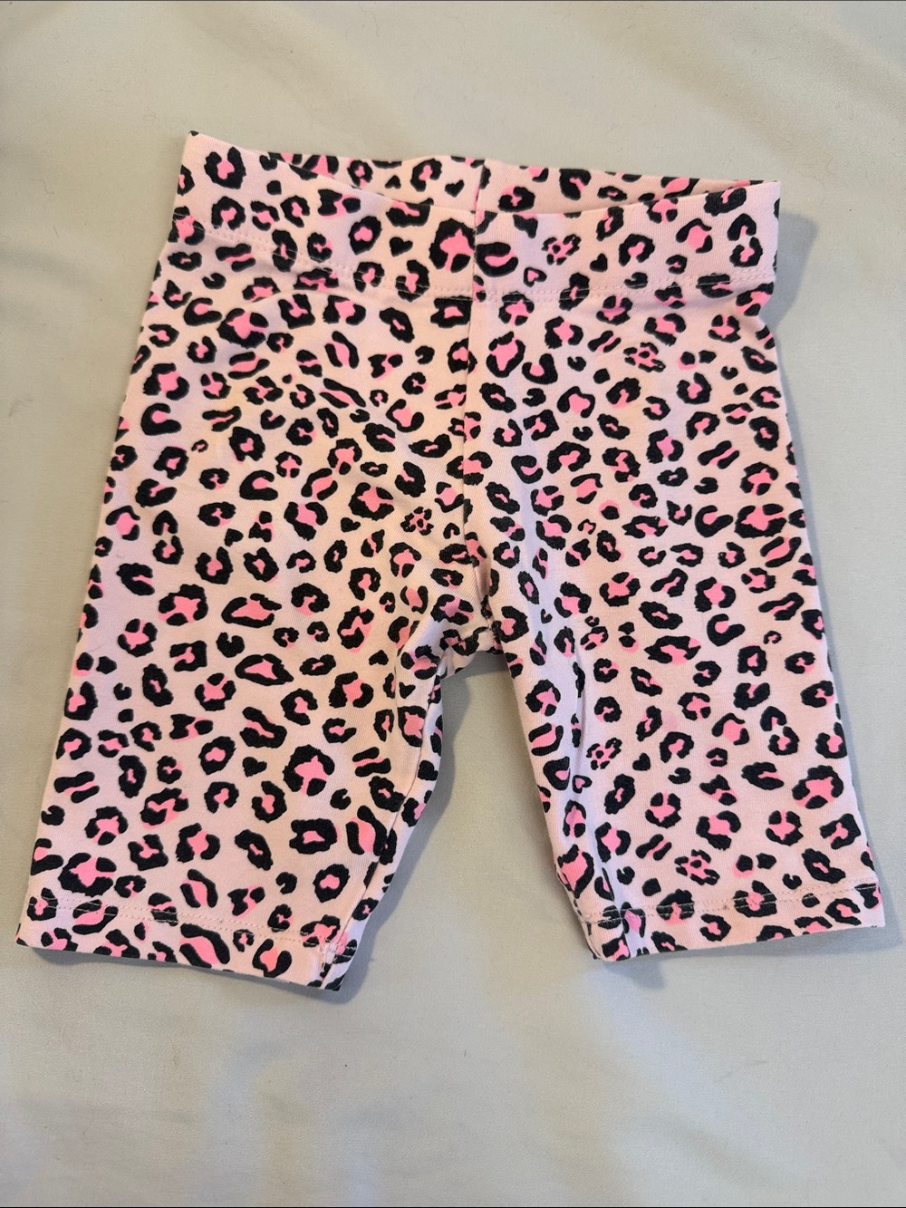 Zara Pink and Black Leopard-Print Bike Shorts